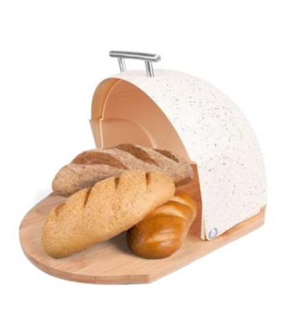 Cutie pentru depozitat paine si produse patiserie, Bohmann, 37x26x22cm, alba [1]