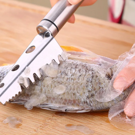 Cutit Curatat Peste, Inox, Dimensiuni 20x4 cm [4]