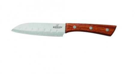 Cutite si seturi de cutite - Cutit santoku cu lama din inox si maner din lemn Bohmann, 13cm