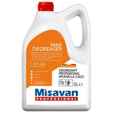 Solutii suprafete bucatarie - Degresant la cald spuma Misavan Professional Max Degreaser 5l, 90013133