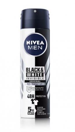 Ingrijire Personala si Cosmetice - Deodorant Black&White, NIVEA, Alb/Negru, 150ml