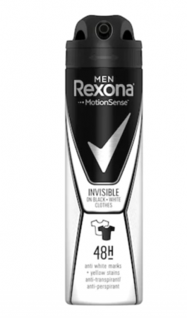 Ingrijire Personala si Cosmetice - Deodorant antiperspirant spray Rexona Men 150ML Invisible Black&White