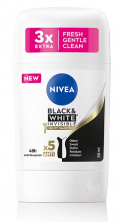 Deodorante si antiperspirante - Deodorant Stick pentru feme, Black&White Clear, 50 ml