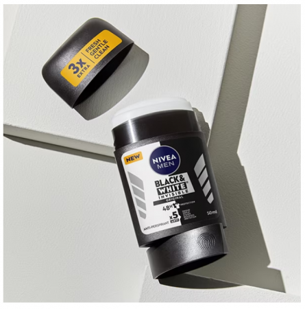 Deodorant Stick pentru barbati, Nivea B&W Power, 50 ml [3]