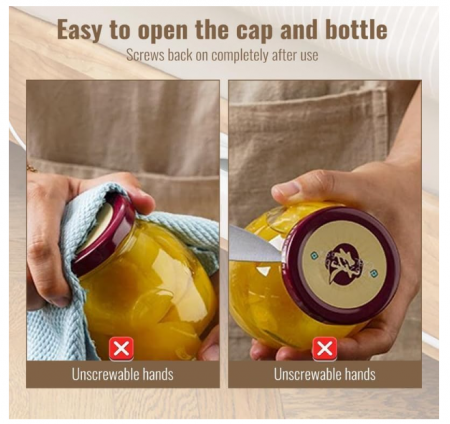 Deschizător de Capace Ergonomic, 2 buc,  – Ideal pentru Persoane cu Artrită sau Mobilitate Redusă, antiderapant, Design Practic pentru Economisirea Efortului [7]