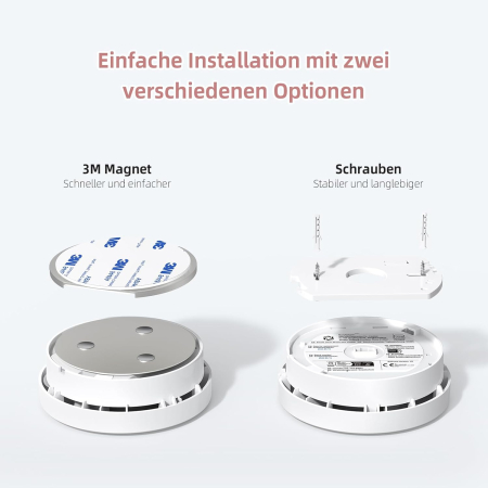 Detector de Fum cu Senzor Fotoelectric și Baterie Litiu 10 Ani – Certificat EN 14604, Alarmă 85 dB, Test/Stingere, Securitate Locuință [4]