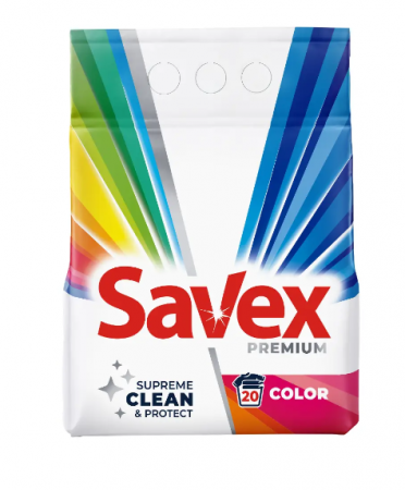 Detergent Rufe - Detergent automat pudra, Savex 2in1 Color, 20 spalari, 2 kg