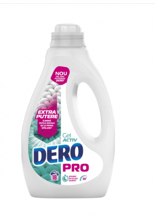 Detergent Rufe - Detergent de rufe lichid Dero PRO Activ Gel, 18 spalari, 0.9L