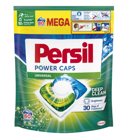 Detergenti - Detergent de rufe capsule Persil Power Caps Universal, 60 spalari