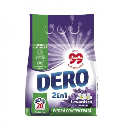 Detergent Rufe - Detergent automat 2in1 DERO Levantica si Iasomie,20 spalari, 1.5 kg