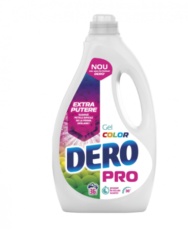 Detergent Rufe - Detergent de rufe lichid Dero PRO Color Gel, 36 spalari, 1.8L