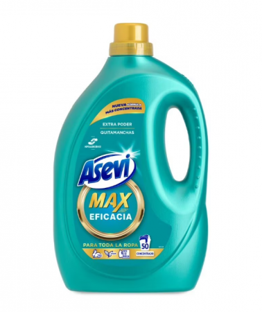 Detergent lichid pentru Rufe Asevi Max Eficacia, 50 Spalari, 2.4 l [0]