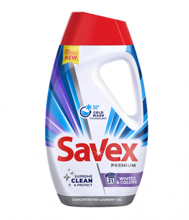 Detergent Rufe - Detergent lichid SAVEX Premium White and Colors 0.945 l 21 spalari