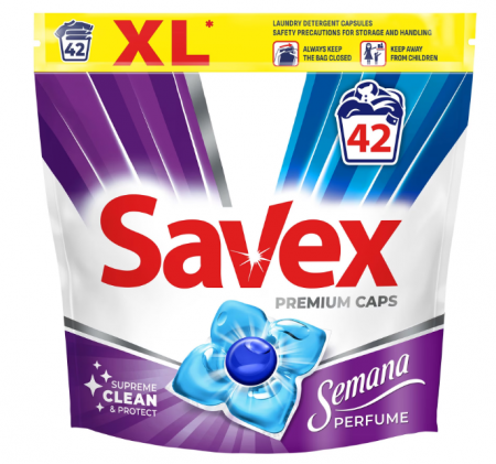 Detergent Rufe - Detergent Savex Super Caps Semana Perfume, 42 spalari