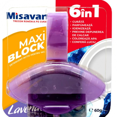 Display Odorizant toaleta Misavan Maxi Block Lavander 10 buc/display, 90040702 [1]