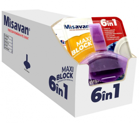 Odorizant toaleta - Display Odorizant toaleta Misavan Maxi Block Lavander 10 buc/display, 90040702