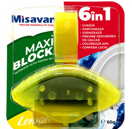 Display Odorizant toaleta Misavan Maxi Block Lemon 10 buc/display,90040696 [1]