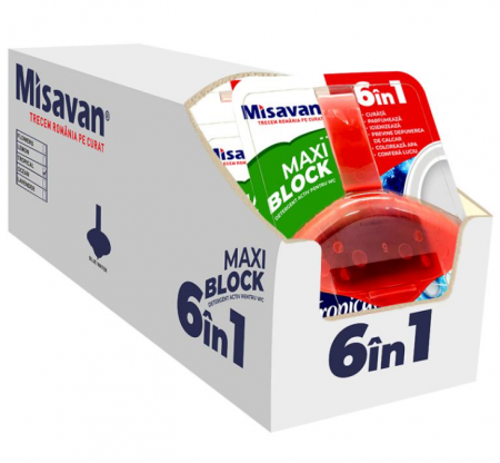 Odorizant toaleta - Display Odorizant toaleta Misavan Maxi Block Tropical 10 buc/display, 90040726