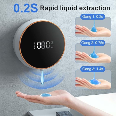 Dispenser automat de săpun cu senzor Colexy, 300 ml, alb, montaj pe perete, reîncărcabil, 3 niveluri reglaj, no touch [1]