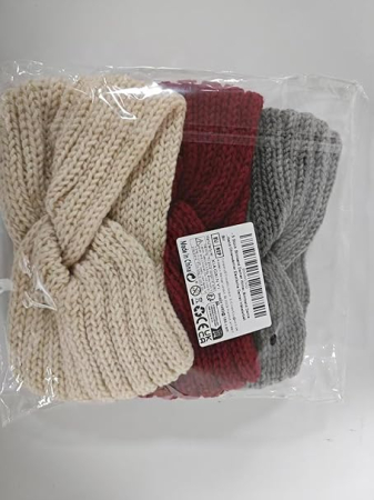 Set 3 bentite tricotate de iarna pentru femei, groase, elastice, crosetate manual, protectie urechi, universale [5]