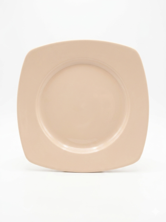 Farfurii - Farfurie intinsa din ceramica, 25 cm, bej, pentru servire masa