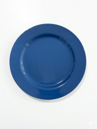 Farfurie intinsa rotunda 26.5 cm, ceramica, albastru, design modern, rezistenta, usor de curatat [1]