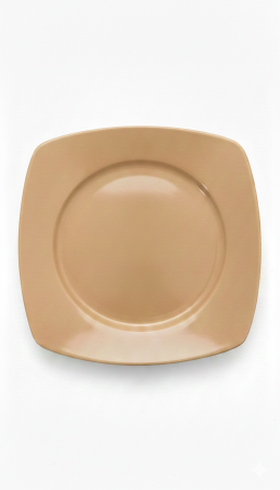 Farfurii - Farfurie intinsa din ceramica, patrata 24 cm, somon, pentru servire masa