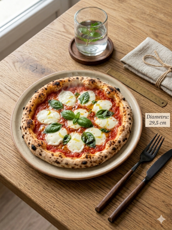 Farfurii - Farfurie intinsa rotunda 29.5 cm, ceramica,bej nisipiu, design modern, rezistenta, usor de curatat