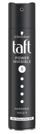 Ingrijire Personala si Cosmetice - Fixativ spray Taft Power Invisible, nivel fixare 5, formula vegana, 250 ml