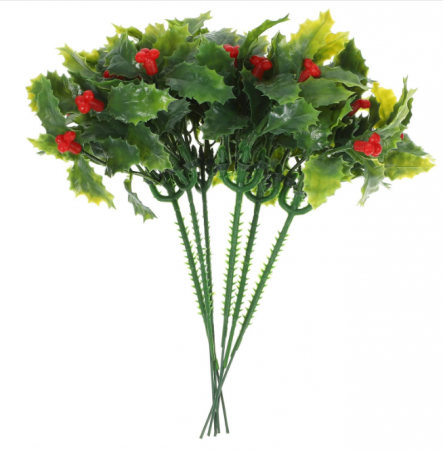 Lichidare Stoc - Set12 fire bobițe decorative artificiale roșii – ornamente, coronițe și aranjamente