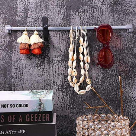 Set 6 tije extensibile BANJILI 90–160 cm, reglabile, plastic, cu fixare adeziva, pentru perdele si dulapuri [4]