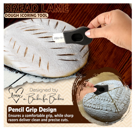 Set silicon, tava modelat si coacere paine, spatula, lama crestat [6]
