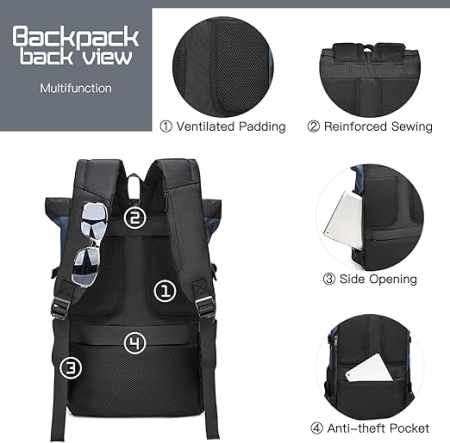 Rucsac stil casual impermeabil, ghiozdan calatorie si drumetie, unisex pentru femei si barbati [6]