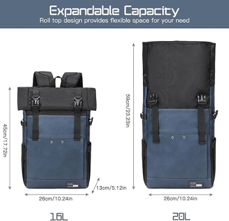Rucsac stil casual impermeabil, ghiozdan calatorie si drumetie, unisex pentru femei si barbati [2]