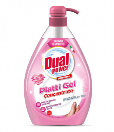 Detergent vase - Gel de vase concentrat, Delicat pentru maini, Dual Power, 1 L