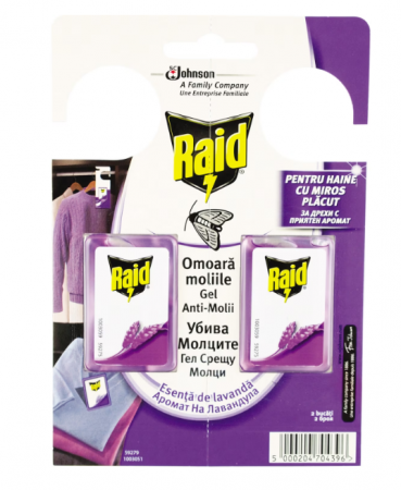 Insecticide - Gel impotriva moliilor Raid Lavanda, 2 buc