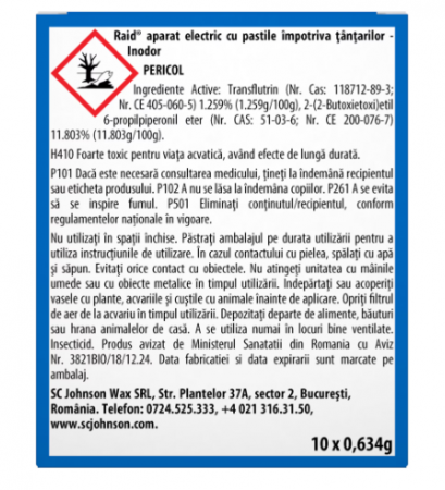 Aparat electric Raid impotriva tantarilor + 10 pastile laminate [1]