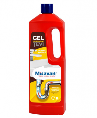 Solutii desfundat tevi - Gel pentru desfundarea tevilor Misavan, 1000ml - 30905