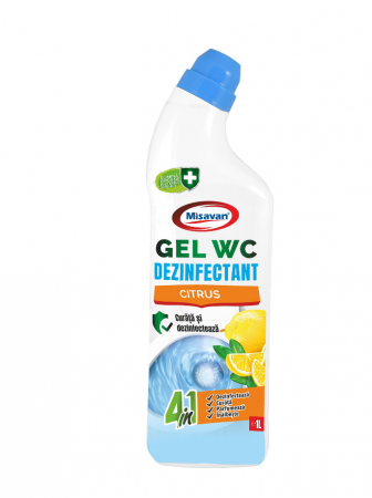 Solutii suprafete baie - Dezinfectant gel toaleta Misavan Citrus 1l - 90016493