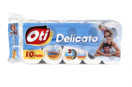 Hartie igienica OTI Delicato, 2 straturi, 10 role [0]