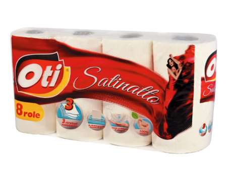 Hartie igienica OTI Satinatto, 3 straturi, 8 role [0]