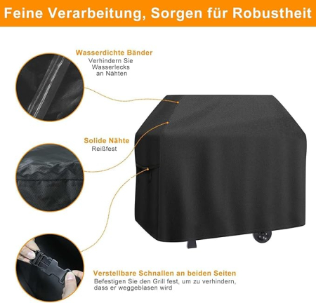 Husa gratar Impermeabila si Rezistenta la Intemperii pentru Exterior, Compatibila cu Gratare Taino si Weber, 141x65x107 cm [3]