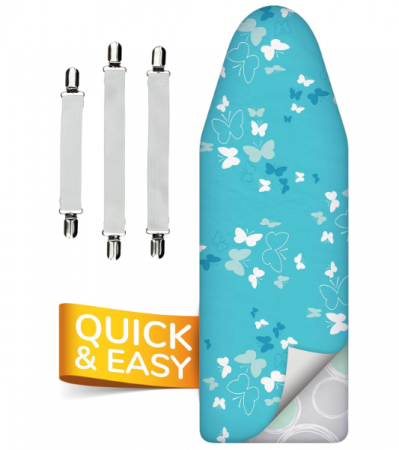 Husa pentru masa de calcat turbo super moale 5 straturi 140x40, albastra, captuseala din bumbac KOTEX, 5 dimensiuni, intinzator EasyFit, zona XXL 130-140x38-45cm [0]