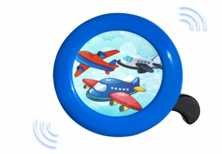 Lichidare Stoc - Sonerie pentru biciclete pentru copii, Blue airplane