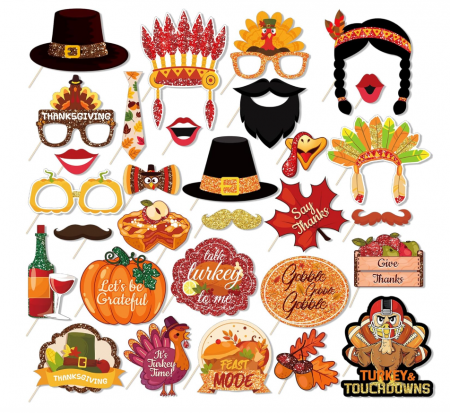 Decoratiuni petreceri - Accesorii pentru cabina foto, recuzită pentru poze, decor pentru petrecerea de Ziua Recunoștinței