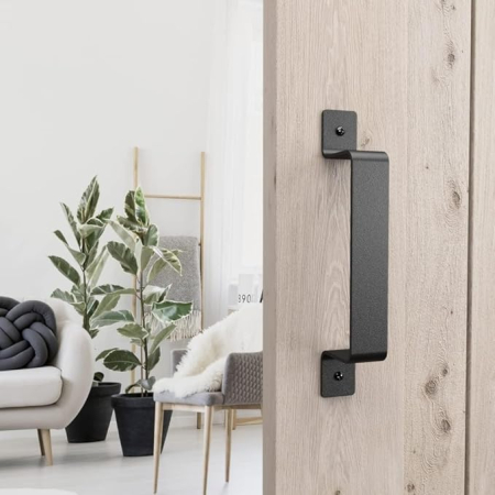 Bricolaj - Maner usa glisanta SANKEYTEW, solid din otel, pentru barn door / usi glisante, negru