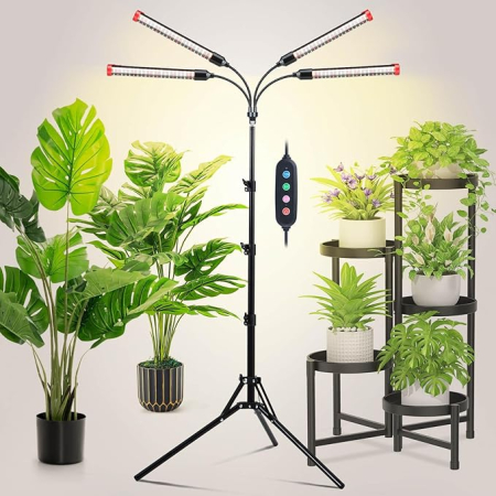 Bricolaj - Lampa de crestere plante 36W cu stativ reglabil 60-160 cm si timer 4/8/12 ore