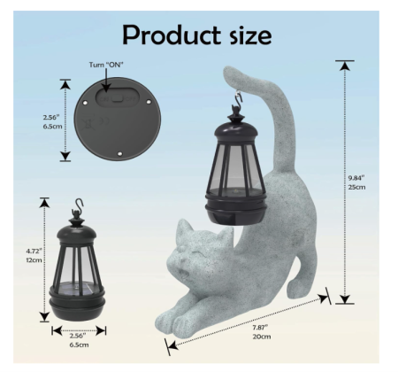 Felinar de exterior mikilov – Lanternă decorativă pentru grădină, verandă sau conservator, lampă ambientală [2]