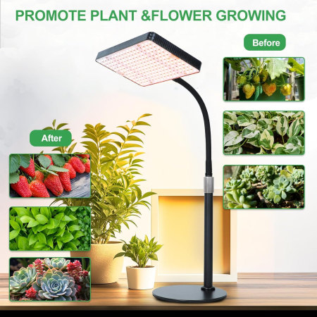Lampă LED FRGROW cu gât flexibil – lumină full spectrum pentru răsaduri, legume, plante de interior [3]