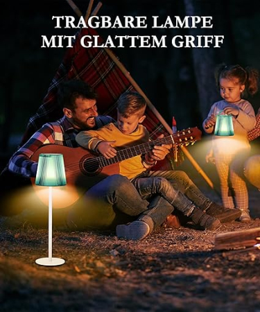 Lampa de masa wireless Faithorse, LED reglabil, reincarcabila, IP54 impermeabila, 3 moduri de culoare, pentru dormitor [3]